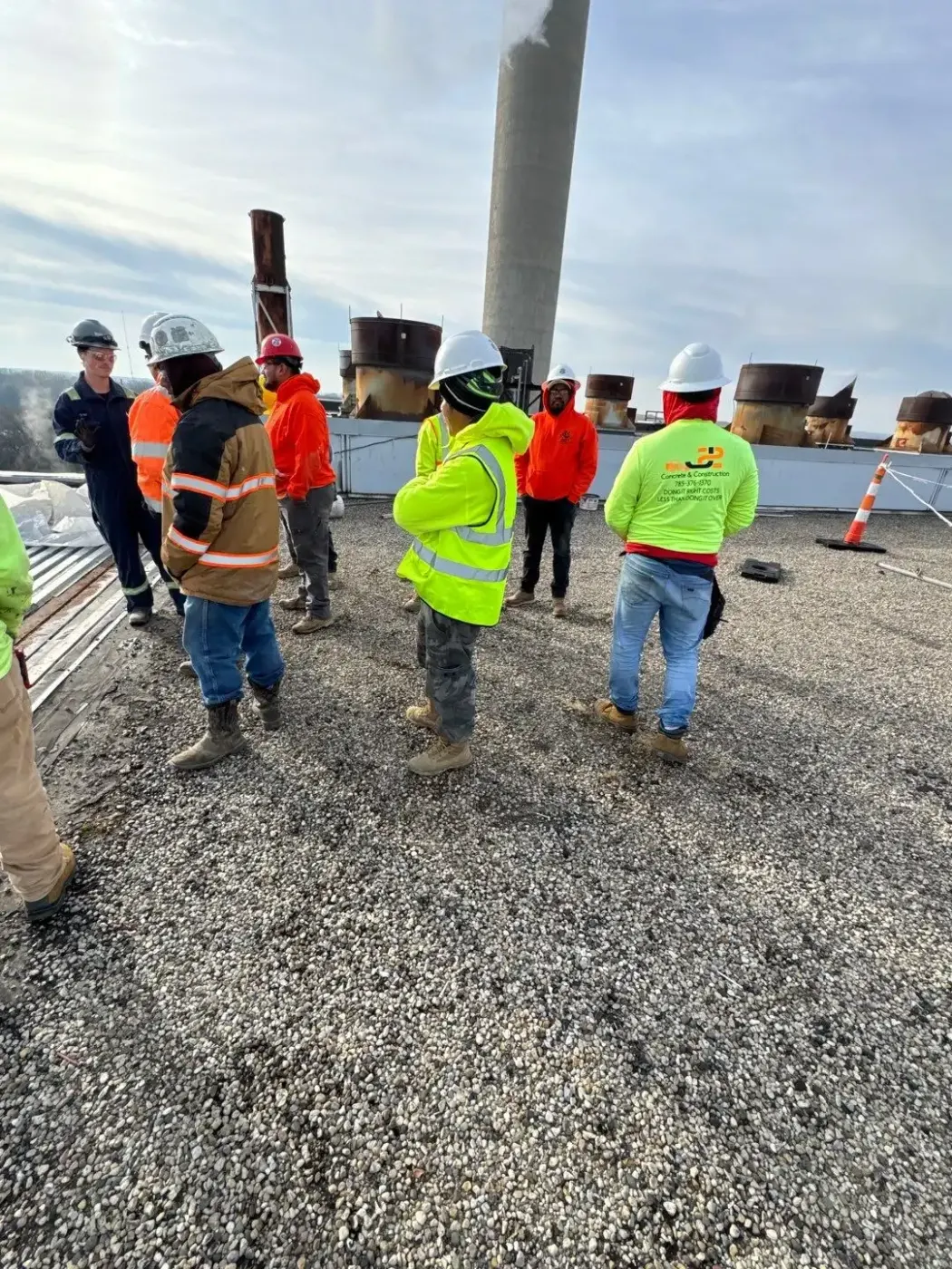 Commercial roof inspection documented in Winamac